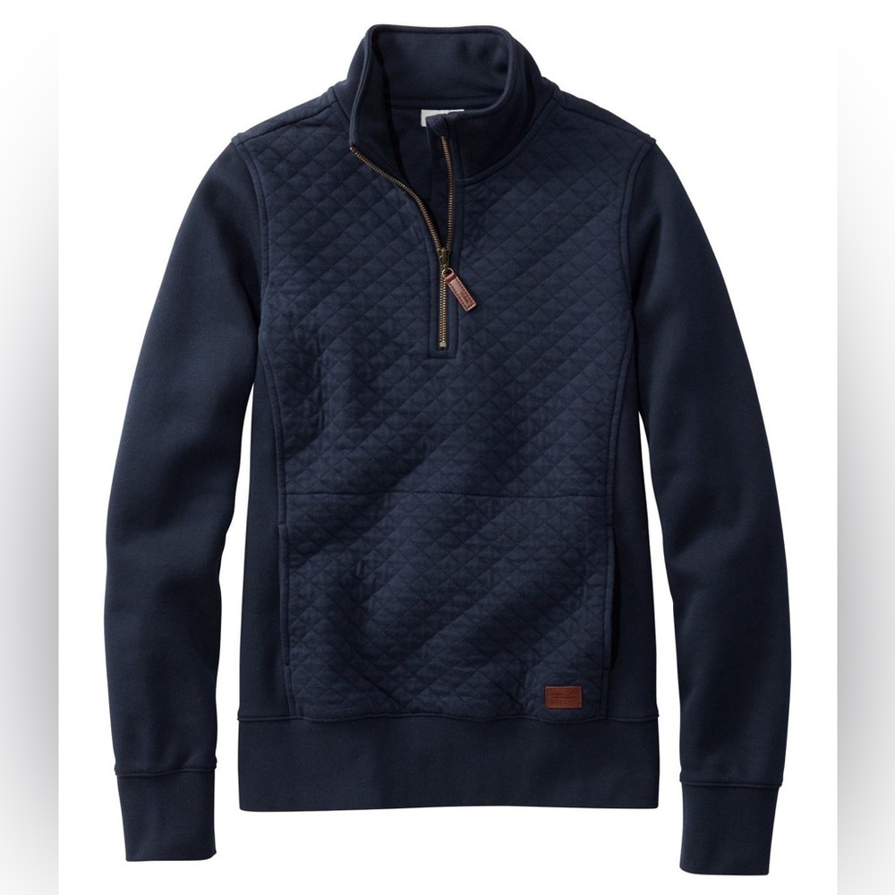 LL Bean Quilted Quarter Zip - Size XS